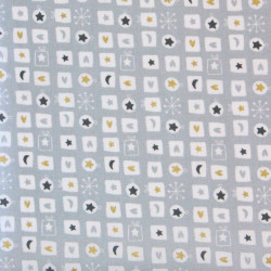 Printed Cotton OFFRIR Gray / Gold22